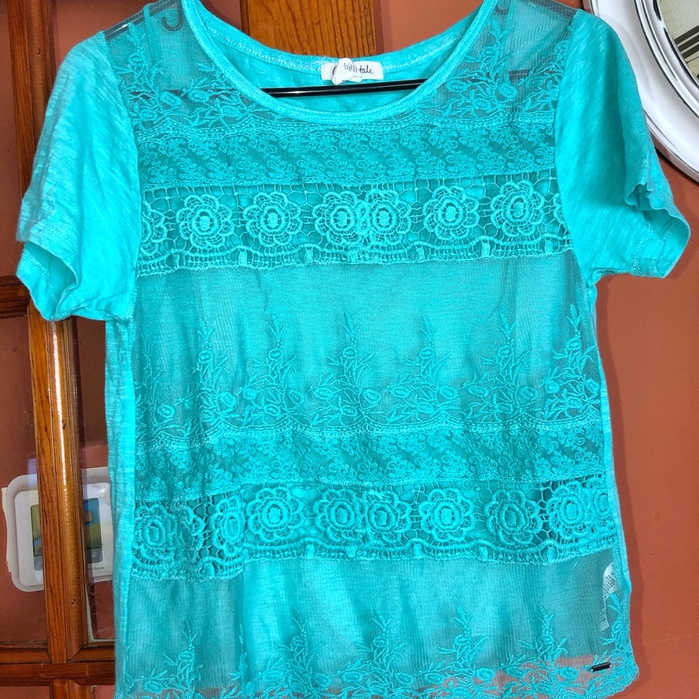 Aeropostale Blue Lace Top